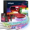 Nilight Truck Tailgate Light Strip 60″ Aluminum FrameTriple Row Light Bar 1200 LED w/ Red Running Brake White Reverse Light Red Sequential Turn Signal(6Pcs RGB-IC Underglow Light)