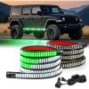 Nilight Truck Tailgate Light Strip 7 Inch Aluminum Frame Double Row 60 LED Red Running Brake Amber Sequential Turn Signals Strobe Lights Bar for Trailer Hitch Cargo Carrier Luggage Rack(Green White)