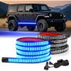 Nilight Truck Tailgate Light Strip 7 Inch Aluminum Frame Double Row 60 LED Red Running Brake Amber Sequential Turn Signals Strobe Lights Bar for Trailer Hitch Cargo Carrier Luggage Rack(Blue)