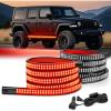 Nilight Truck Tailgate Light Strip 7 Inch Aluminum Frame Double Row 60 LED Red Running Brake Amber Sequential Turn Signals Strobe Lights Bar for Trailer Hitch Cargo Carrier Luggage Rack(Red)
