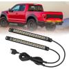 Nilight Truck Tailgate Light Strip 7 Inch Aluminum Frame Double Row 60 LED Red Running Brake Amber Sequential Turn Signals Strobe Lights Bar for Trailer Hitch Cargo Carrier Luggage Rack(Red Amber)