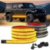 Nilight Truck Tailgate Light Strip 7 Inch Aluminum Frame Double Row 60 LED Red Running Brake Amber Sequential Turn Signals Strobe Lights Bar for Trailer Hitch Cargo Carrier Luggage Rack(Amber)