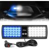 Nilight White 48LED Visor Strobe Lights Interior Windshield Emergency Warning Light Super Bright for Police Enforcement Firefighters Vehicle Trucks(Blue and White)