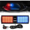 Nilight White 48LED Visor Strobe Lights Interior Windshield Emergency Warning Light Super Bright for Police Enforcement Firefighters Vehicle Trucks(Red and Blue)