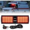 Nilight White 48LED Visor Strobe Lights Interior Windshield Emergency Warning Light Super Bright for Police Enforcement Firefighters Vehicle Trucks(Red)