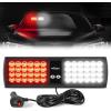 Nilight White 48LED Visor Strobe Lights Interior Windshield Emergency Warning Light Super Bright for Police Enforcement Firefighters Vehicle Trucks(Red and White)