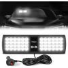 Nilight White 48LED Visor Strobe Lights Interior Windshield Emergency Warning Light Super Bright for Police Enforcement Firefighters Vehicle Trucks(White)