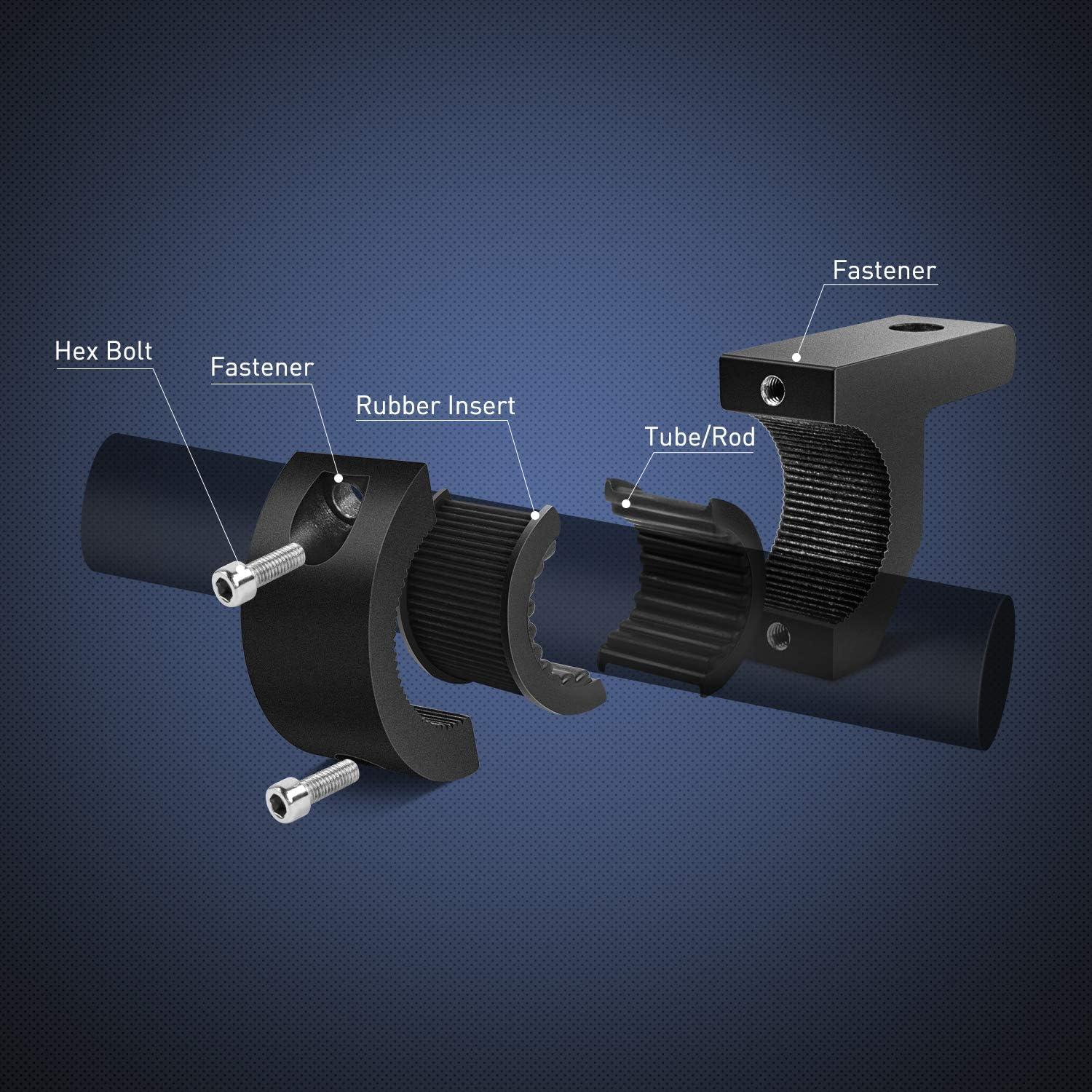 imageNilight 90027B 2PCS LED Light Bar Horizontal Bar Clamp Mounting Kit Fit on 075quot 1quot 125quot Bull Bars Roof Racks Roll Cages for ATV UTV and Trucks 2 Years Warranty