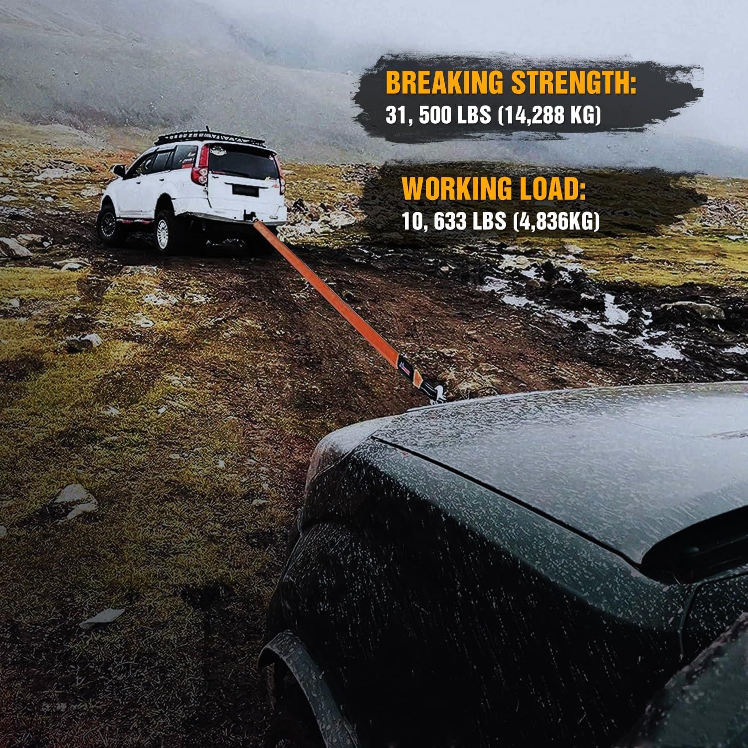 imageNilight 10 Ton Winch Snatch Block Towing Pulley Blocks 22000 LBS Capacity Heavy Duty OffRoad Recovery Accessory for Synthetic Rope or Steel Cable Universal Tackle Block for Truck Tractor ATVampampUTV20ft Tow Strap DRing Shackle Hitch