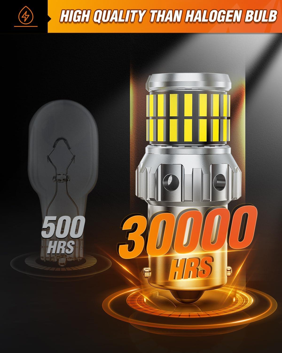 imageNilight 1156 LED Bulb Super Bright 4014 63SMD LED Replacement for Reverse Backup Parking Tail Brake DRL Turn Signal LightBA15S 7506 1003 1141 P21W2 PCSWhite 1156