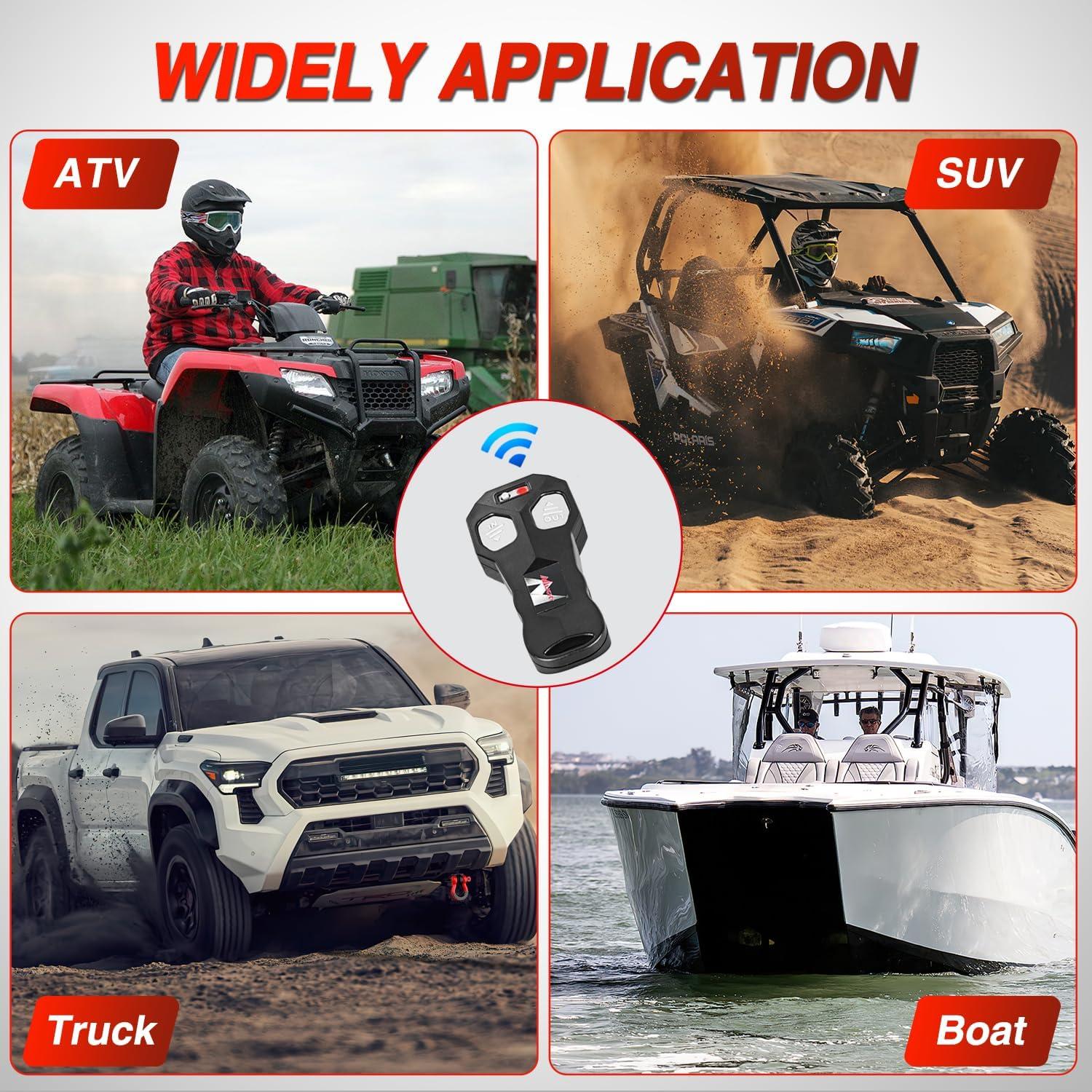 imageNilight 12000lbs Electric Winch 12V Waterproof IP68 for Trailer Jeep ATV UTV Truck SUV Towing Portable Winches with Synthetic Rope 3IN1 Smart Remote12V 4500 lbs