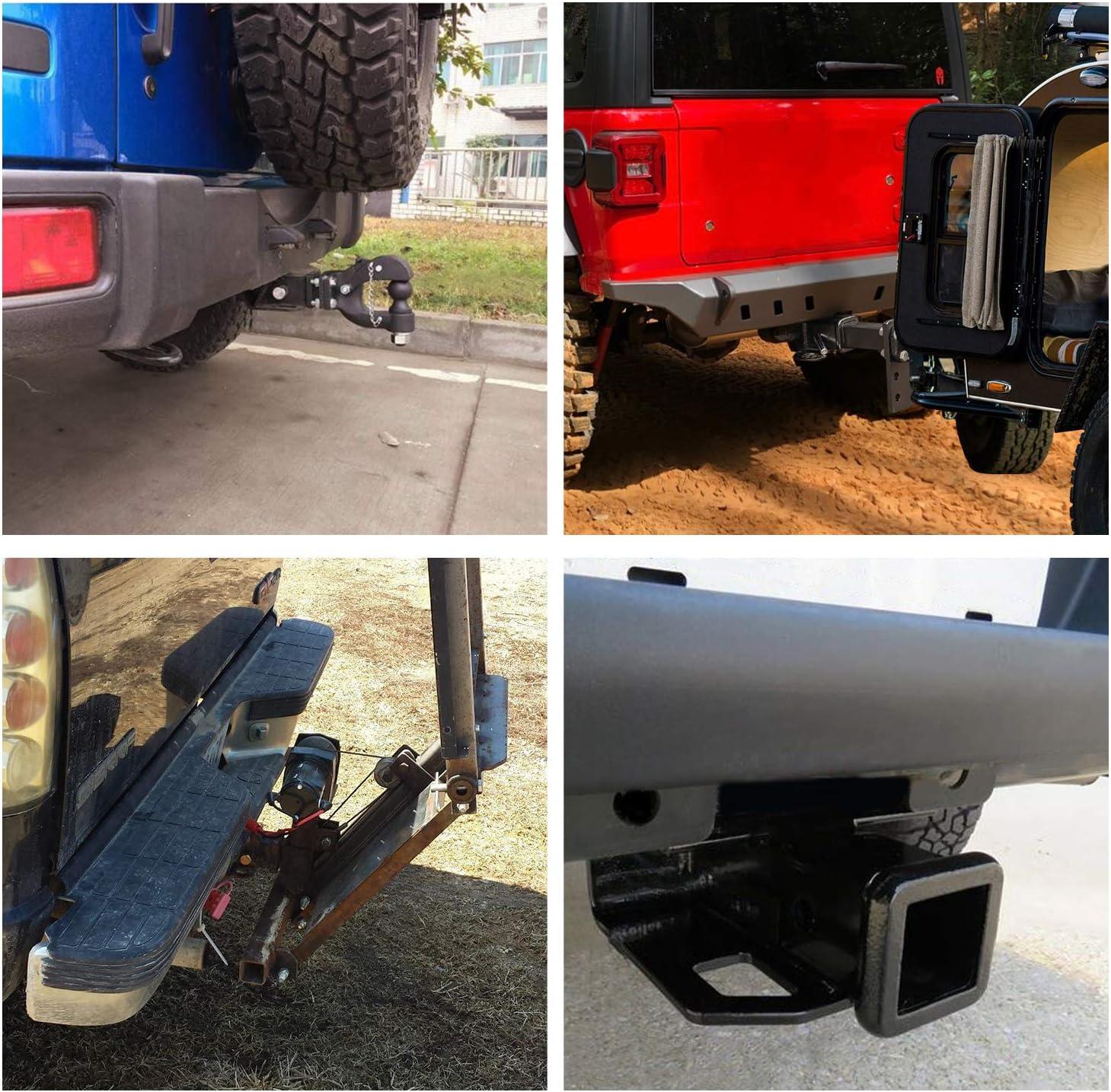 imageNilight 2 Inch Rear Bumper Tow Trailer Hitch Receiver Kit Compatible for 2018 2019 2020 2021 2022 2023 2024 2025 Wrangler JL JLU 4 Door and 2 Door Unlimited Exclude JK ModelsJL 20182025 Tow Hitch Receiver