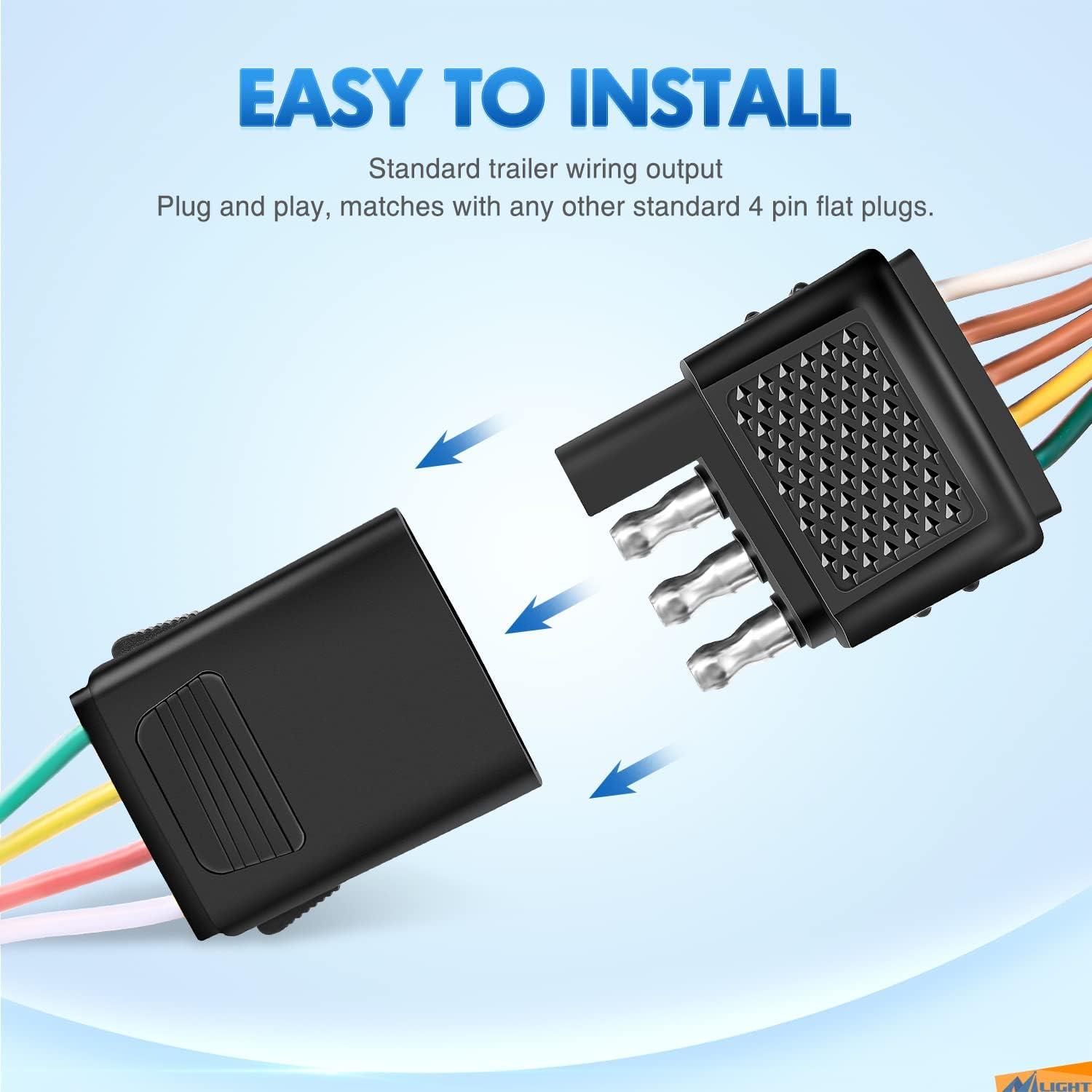 imageNilight 2 Inch Rear Trailer Hitch Receiver Class 3 Tow Towing Hitch ampamp Cover Kit for Gladiator JT 2019 2020 2021 2022 2023 2024 2025 with Hitch CoverFor JL 20182025 Trailer Tow Wiring