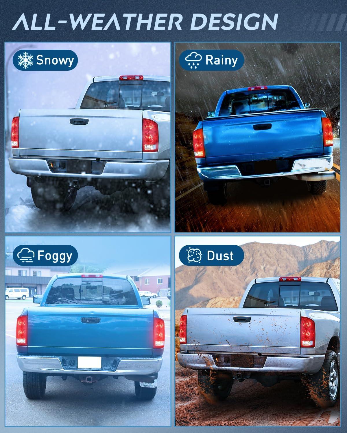 imageNilight 2002 2003 2004 2005 Ram 1500 2500 3500 Headlight Assembly Chrome Housing Amber Corner Clear Lens Headlamp Replacement Driver and Passenger Side 2 PackPassenger Side