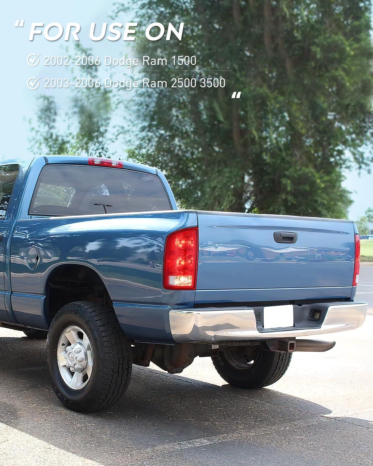 imageNilight 2002 2003 2004 2005 Ram 1500 2500 3500 Headlight Assembly Chrome Housing Amber Corner Clear Lens Headlamp Replacement Driver and Passenger Side 2 PackPassenger Side