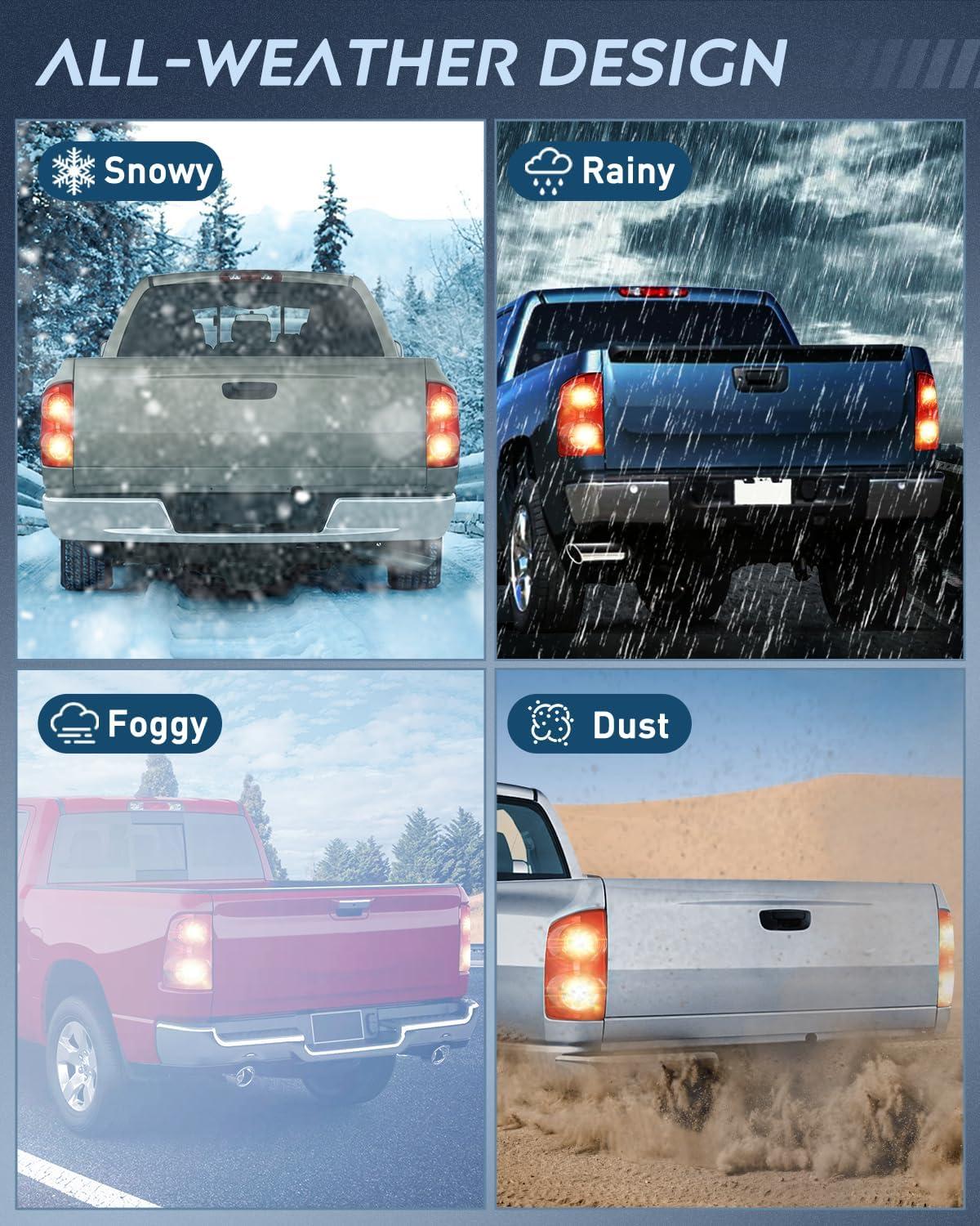 imageNilight 2007 2008 2009 Dodge Ram Headlight Assembly 2 Pack Compatible with 20062008 Dodge Ram 1500 20062009 Dodge Ram 2500 3500 Headlamp Replacement Driver and Passenger SideRedPair