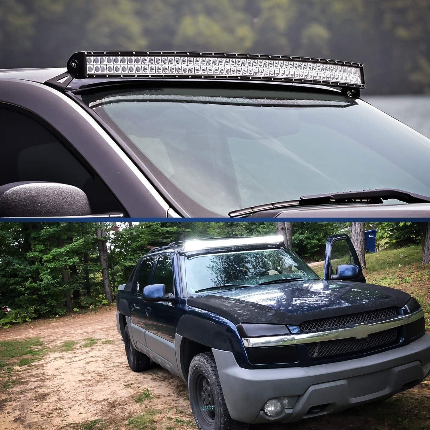 imageNilight 2PCS 52 inch Curved LED Light Bar Bracket at Upper Windshield Roof Cab for 19842001 Jeep Cherokee XJ ampamp 19861992 Comanche MJChevy 19992006 54 Light Bracket