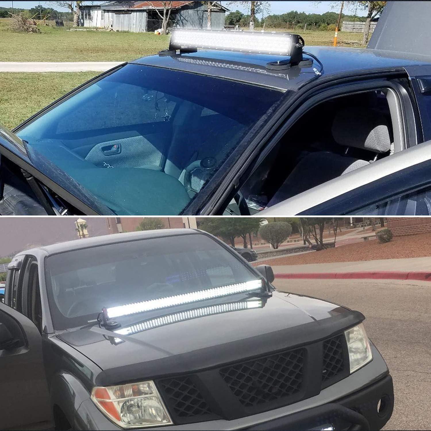 imageNilight 2PCS Magnetic Base LED Light Bar Mounting Brackets Powerful Sucker Holder for BottomMounted Offroad Work Auxiliary Lamps Mounts on Hood APillar2Pcs SideMounted Magnetic Base