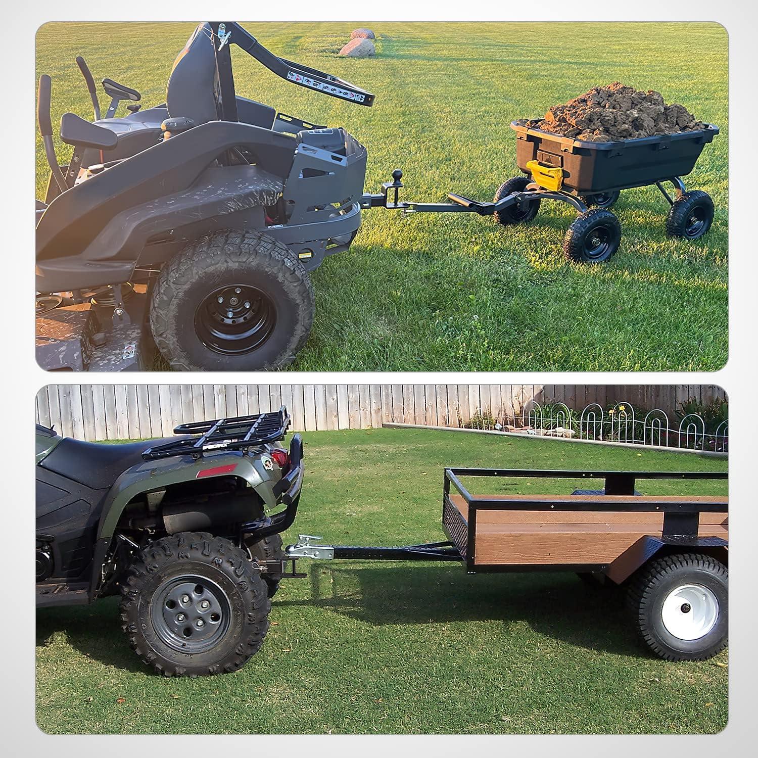 imageNilight 3 in 1 ATV UTV Multi Hitch Mount with 178 inch Ball Hitch Rated 2000 LBS Fits 114 Inch Receiver Winch Strap Loop Rated 5000 LBS2 Hitch Receiver with 2 Ball