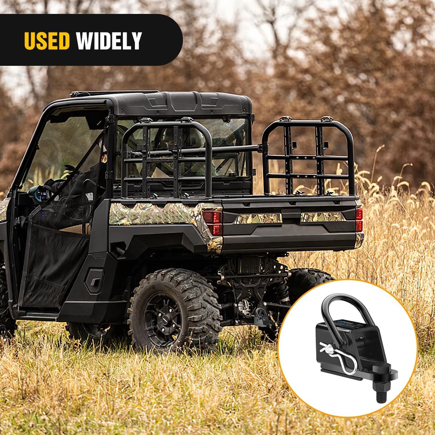 imageNilight 3 in 1 ATV UTV Multi Hitch Mount with 178 inch Ball Hitch Rated 2000 LBS Fits 114 Inch Receiver Winch Strap Loop Rated 5000 LBS2 Hitch Receiver Adapter