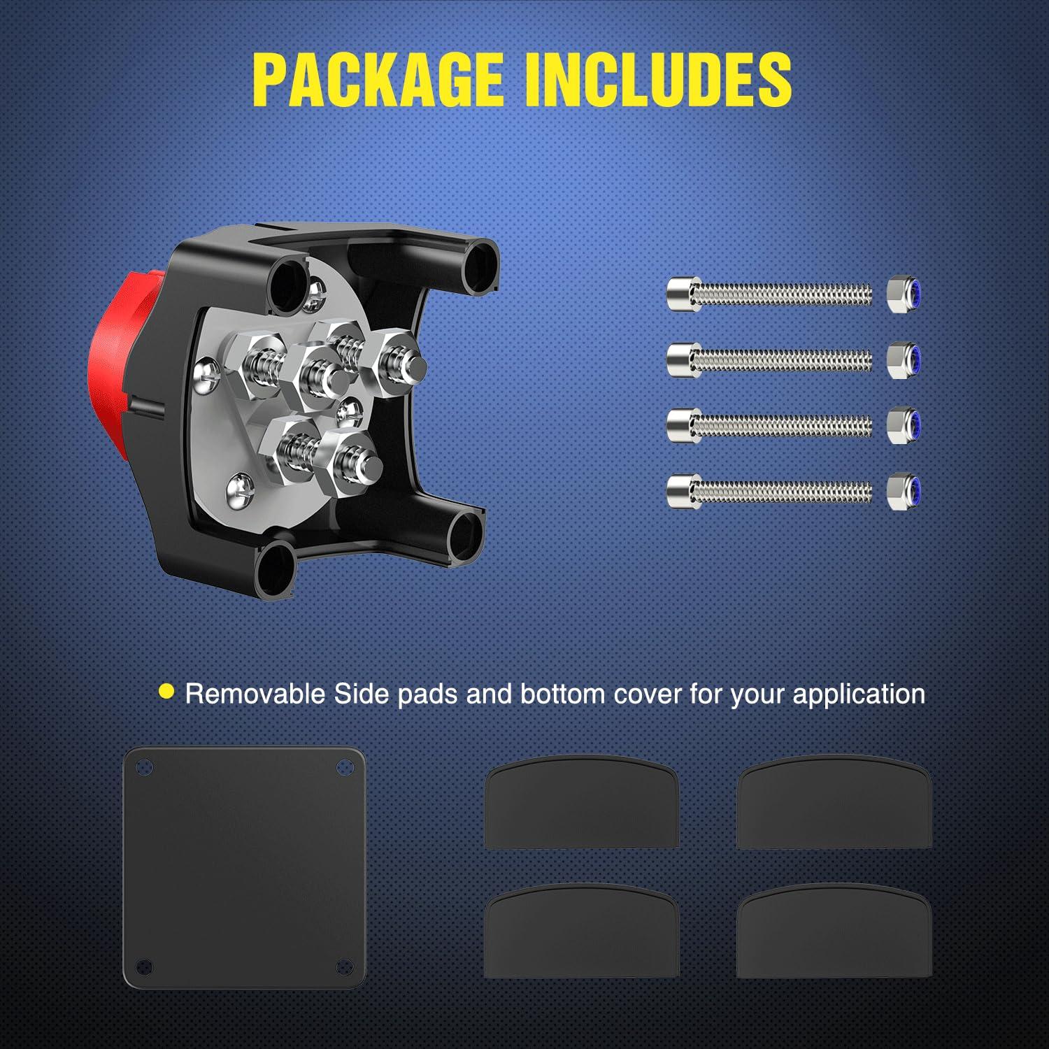 imageNilight Battery Disconnect Switch 50A Master Disconnect Isolator 12V48V On Off Power Cutoff Switch Waterproof Heavy Duty for Marine Boat Car RV ATV UTV Yacht 2 Years Warranty12BothOff Switch 200A