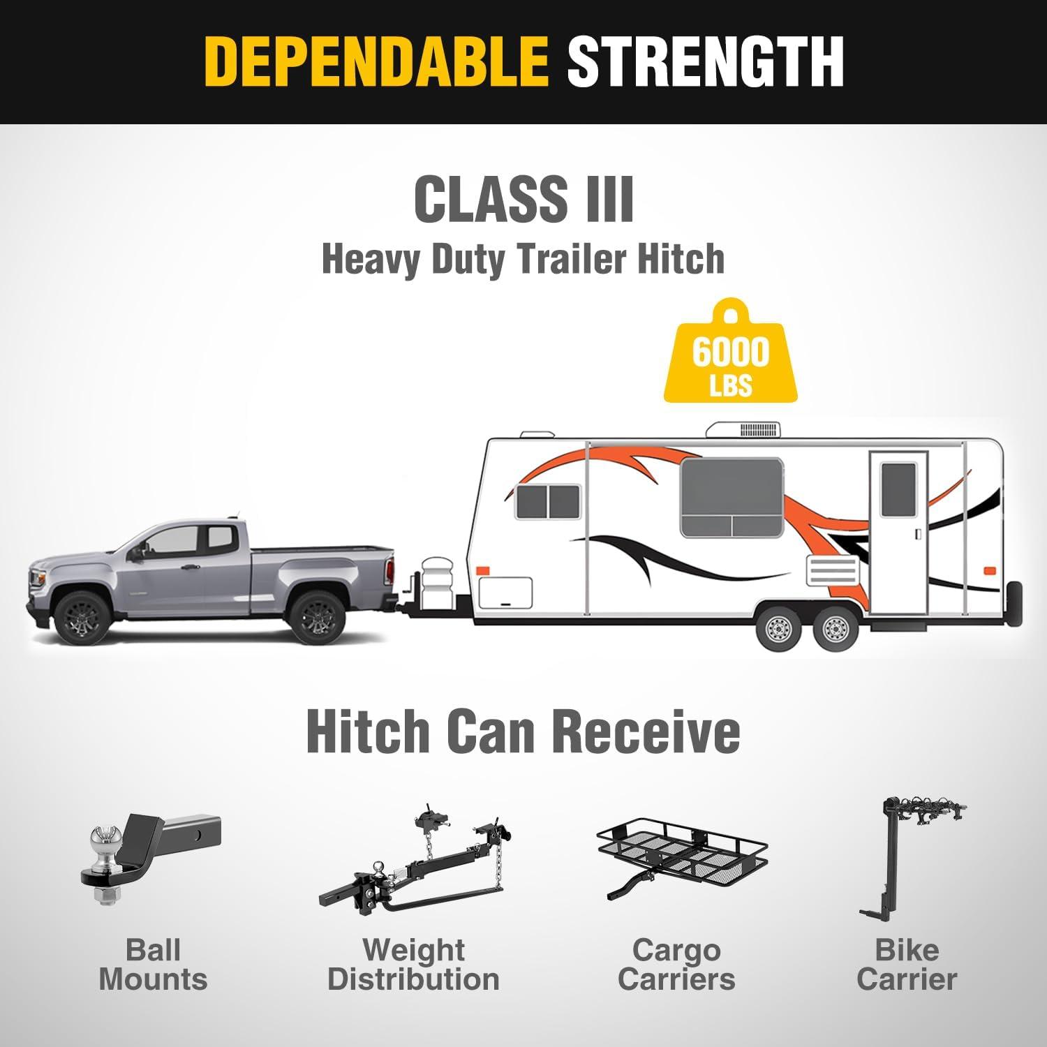 imageNilight Class 3 Trailer Hitch 2 Inch Receiver for 20042007 Toyota Highlander 20042006 Lexus RX330 Lexus RX400h 20062008 Lexus RX350 20072009 MultiFit Hitch Ball Mount Cargo Carrier Bike Rackfor GMC Canyon 2015 2023