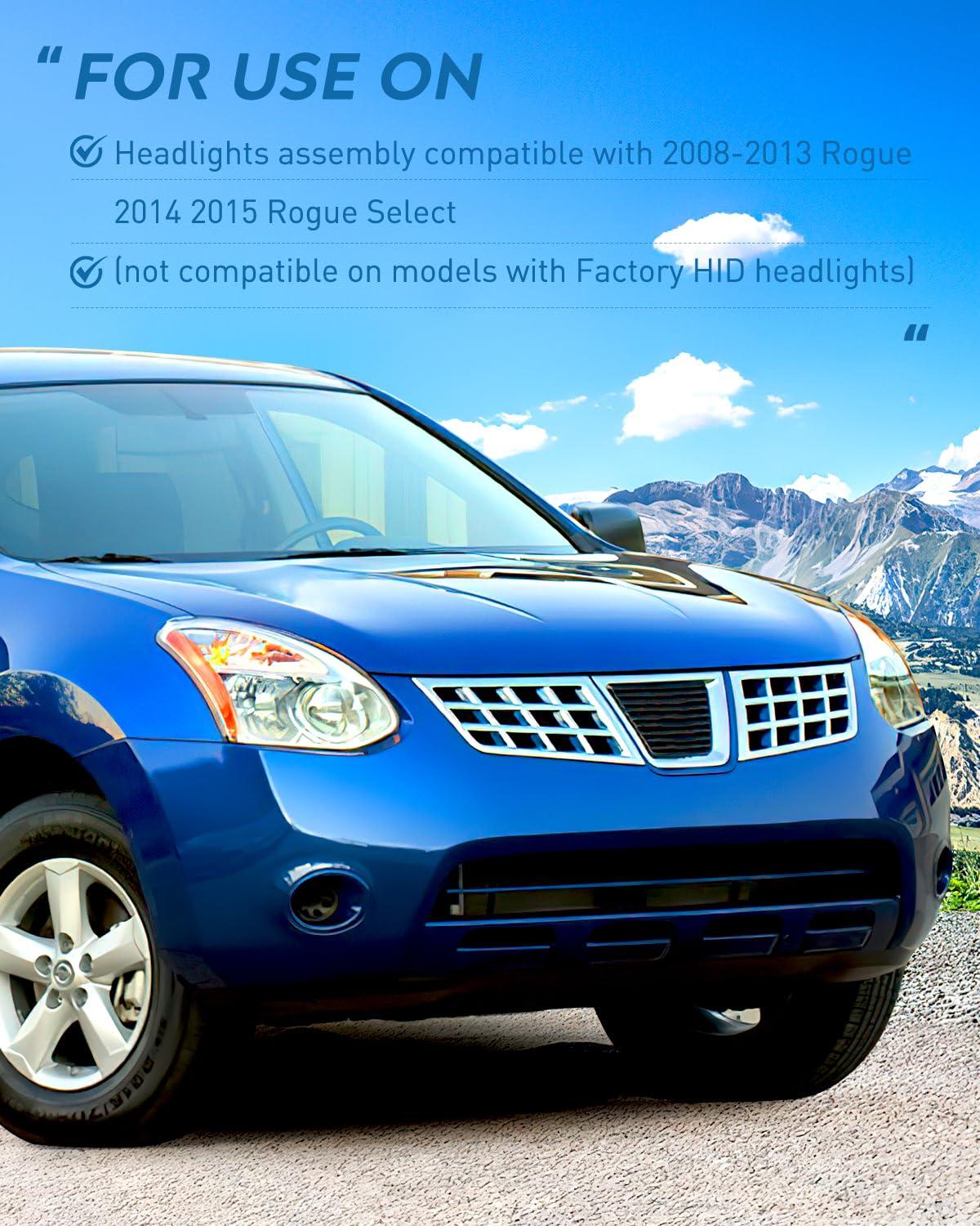 imageNilight Headlight Assembly Compatible with 2016 2017 2018 Honda HRV HRV Black Housing Amber Reflector Clear Lens Headlights Replacement Driver and Passenger SideChrome Housing Amber Reflector