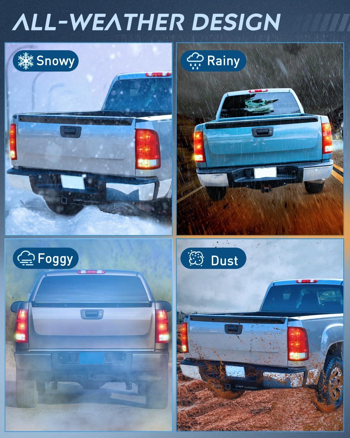 imageNilight Headlight Assembly for 20072014 GMC Sierra 1500 2500 3500 HD Black Housing Amber Corner Clear Lens Replacement HeadlightsPassenger Side