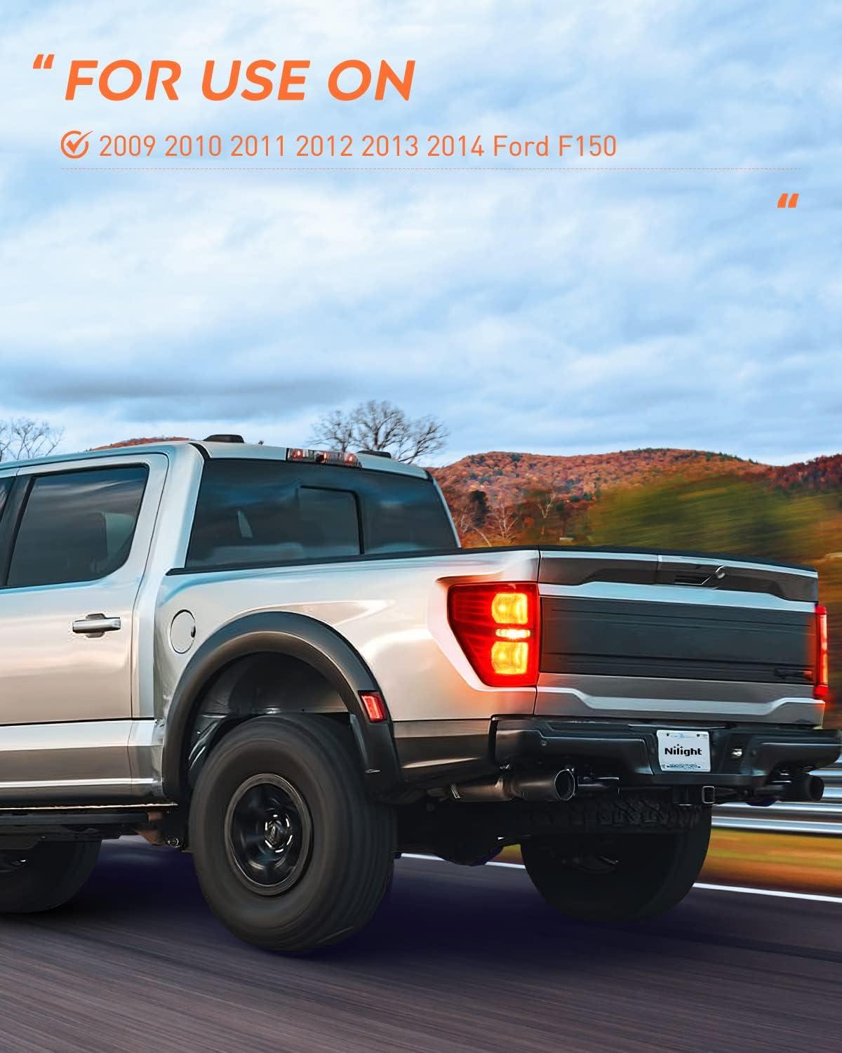 imageNilight Headlights Assembly for Ford F150 F150 2009 2010 2011 2012 2013 2014Led DRL HeadlampBlack HousingBlackPair of Driver and Passenger Side