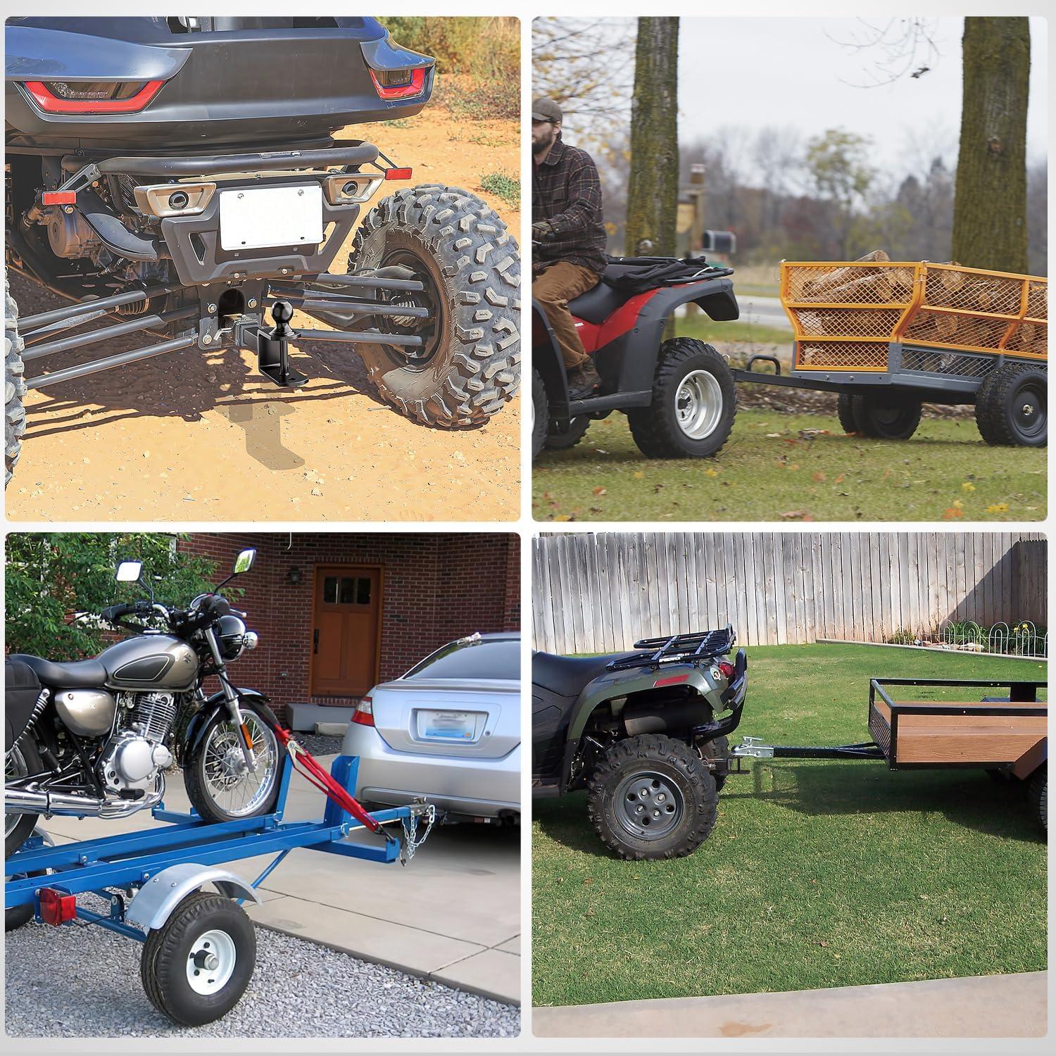 imageNilight Hitch Adapter 2quot x 9quot Combo Bar Trailer Receiver Tube Weldon Raw Steel Hitch Bar114 x 6 Receiver Steel