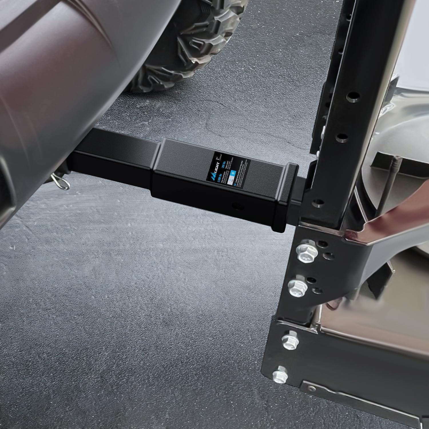 imageNilight Hitch Adapter 2quot x 9quot Combo Bar Trailer Receiver Tube Weldon Raw Steel Hitch Bar2 Hitch Extender 12Inch