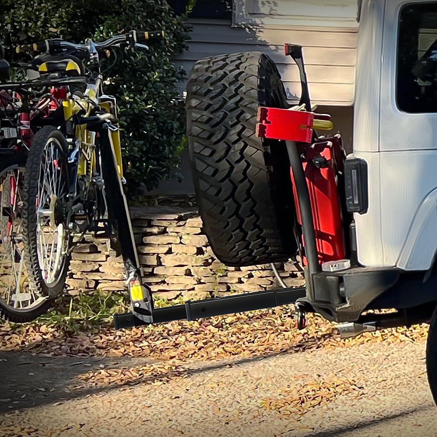 imageNilight Hitch Adapter 2quot x 9quot Combo Bar Trailer Receiver Tube Weldon Raw Steel Hitch Bar2 Hitch Extender 18Inch