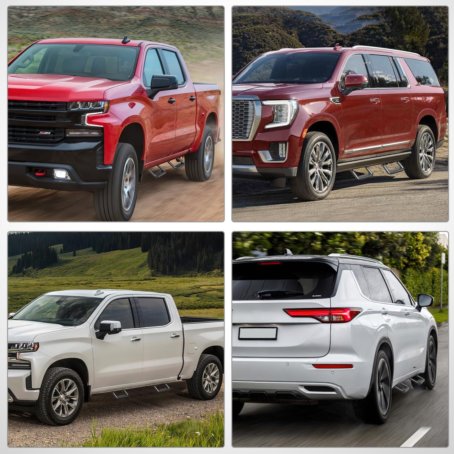 imageNilight Hitch Step with 2quot Hitch Receiver Rear Bumper Guard Protector Compatible with Car Truck Vehicles Upgraded Textured Black Hitch Step Bar with Hitch Lock ampamp UBolts Stabilize2Pcs Side Step Universal