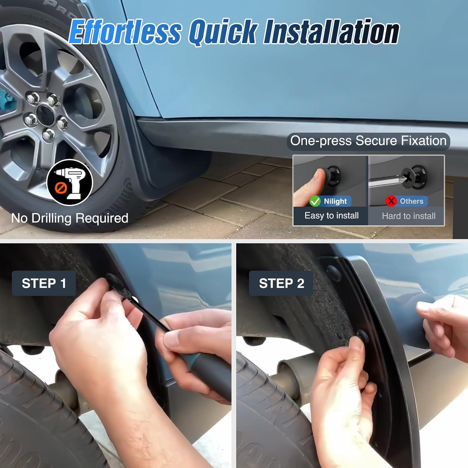 imageNilight Mud Flaps for Ford Maverick 2022 2023 2024 2025 No Drilling Precision Fit Exterior Accessories HeavyDuty Splash Guards Protection Front ampamp Rear Set