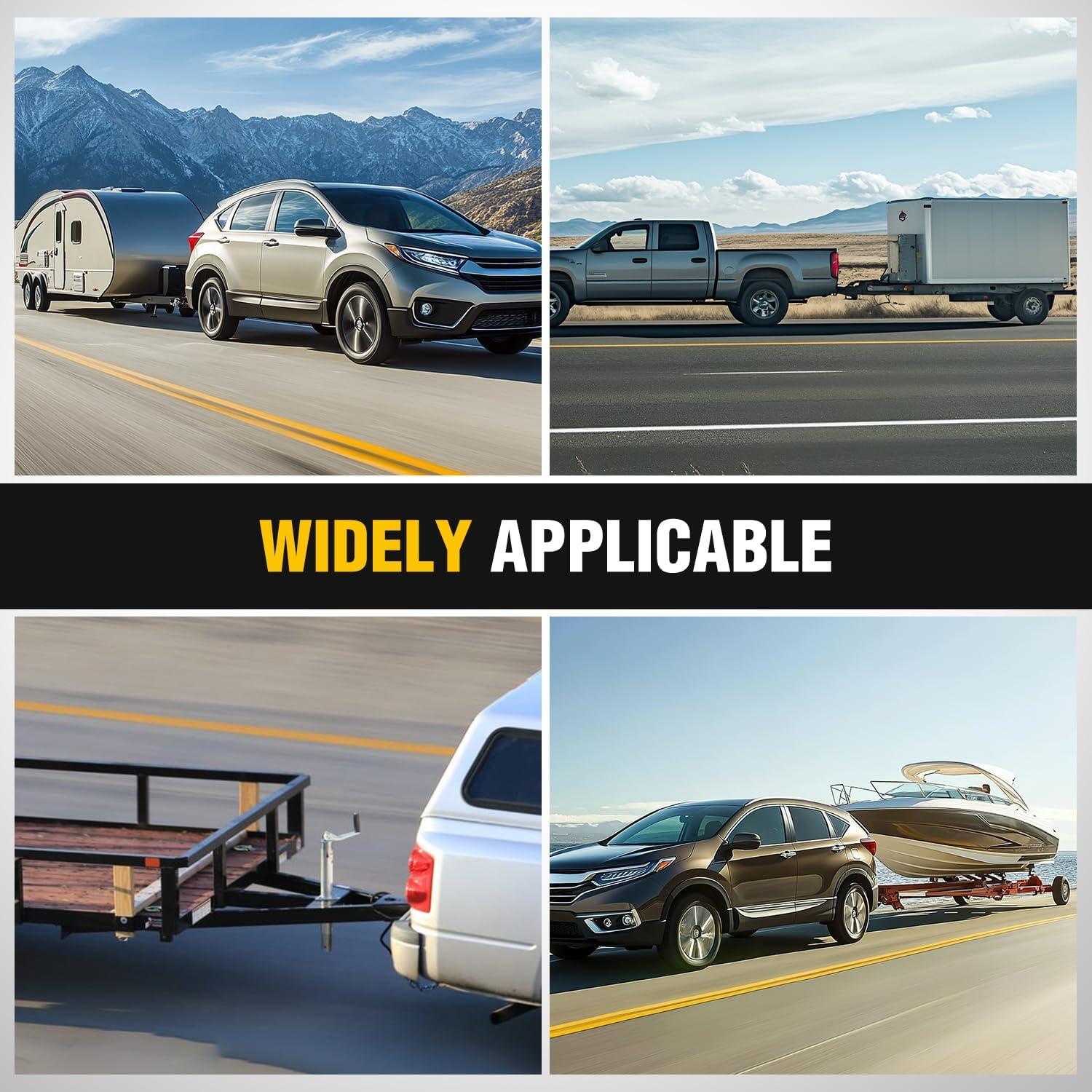 imageNilight Tow Bar with Safety Chains Coupler Fits 2Inch Hitch Ball 5500 lbs Towing Capacity 41in Opening Width BumperMounted Universal Towing Bar for RV Car Trailer Truck Alloy Steel2516AFrame 5000Lbs