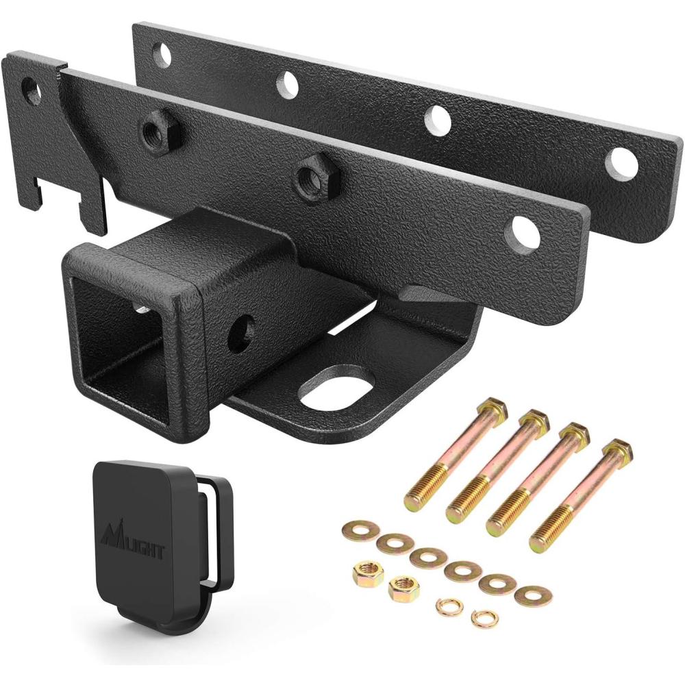 imageNilight 2 Inch Rear Bumper Tow Trailer Hitch Receiver Kit Compatible for 2018 2019 2020 2021 2022 2023 2024 2025 Wrangler JL JLU 4 Door and 2 Door Unlimited Exclude JK ModelsJL 20182025 Tow Hitch Receiver