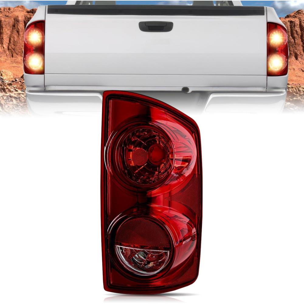 imageNilight 2007 2008 2009 Dodge Ram Headlight Assembly 2 Pack Compatible with 20062008 Dodge Ram 1500 20062009 Dodge Ram 2500 3500 Headlamp Replacement Driver and Passenger SideSmoke RedPassenger Side