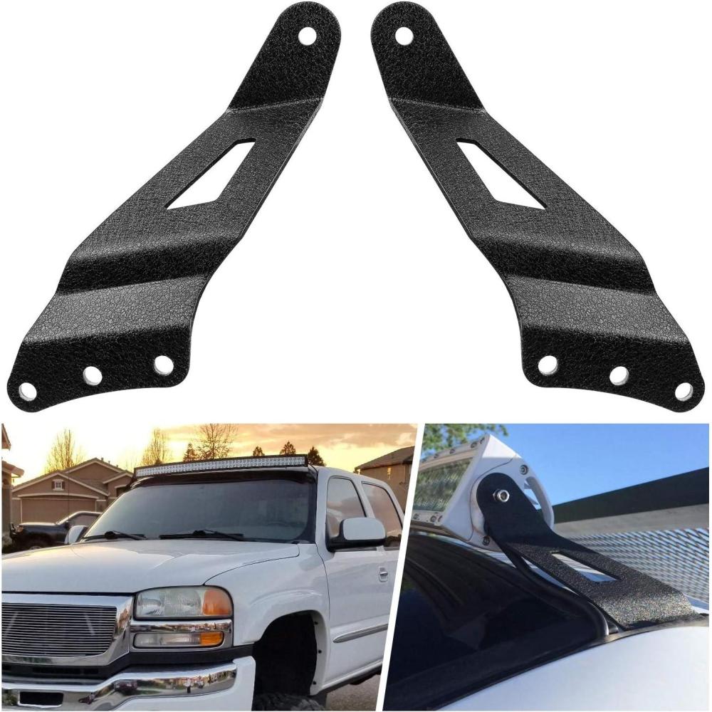 imageNilight 2PCS 52 inch Curved LED Light Bar Bracket at Upper Windshield Roof Cab for 19842001 Jeep Cherokee XJ ampamp 19861992 Comanche MJChevy 19992006 50 Light Bracket