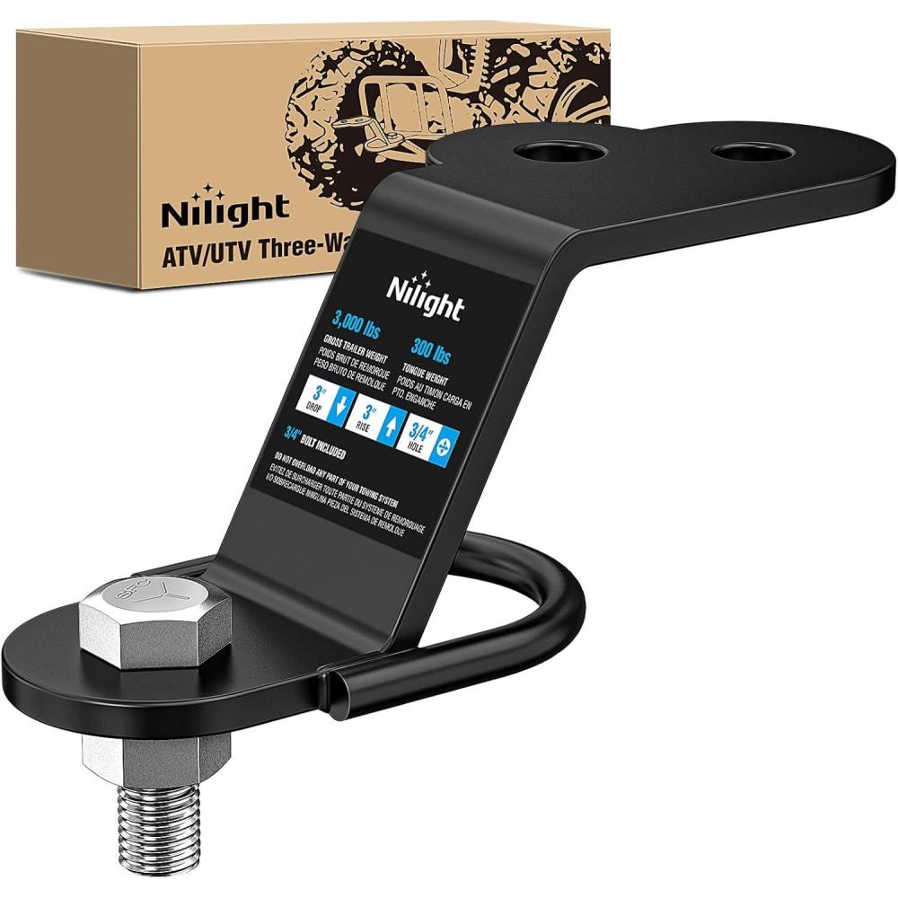 imageNilight 3 in 1 ATV UTV Multi Hitch Mount with 178 inch Ball Hitch Rated 2000 LBS Fits 114 Inch Receiver Winch Strap Loop Rated 5000 LBS3 drop