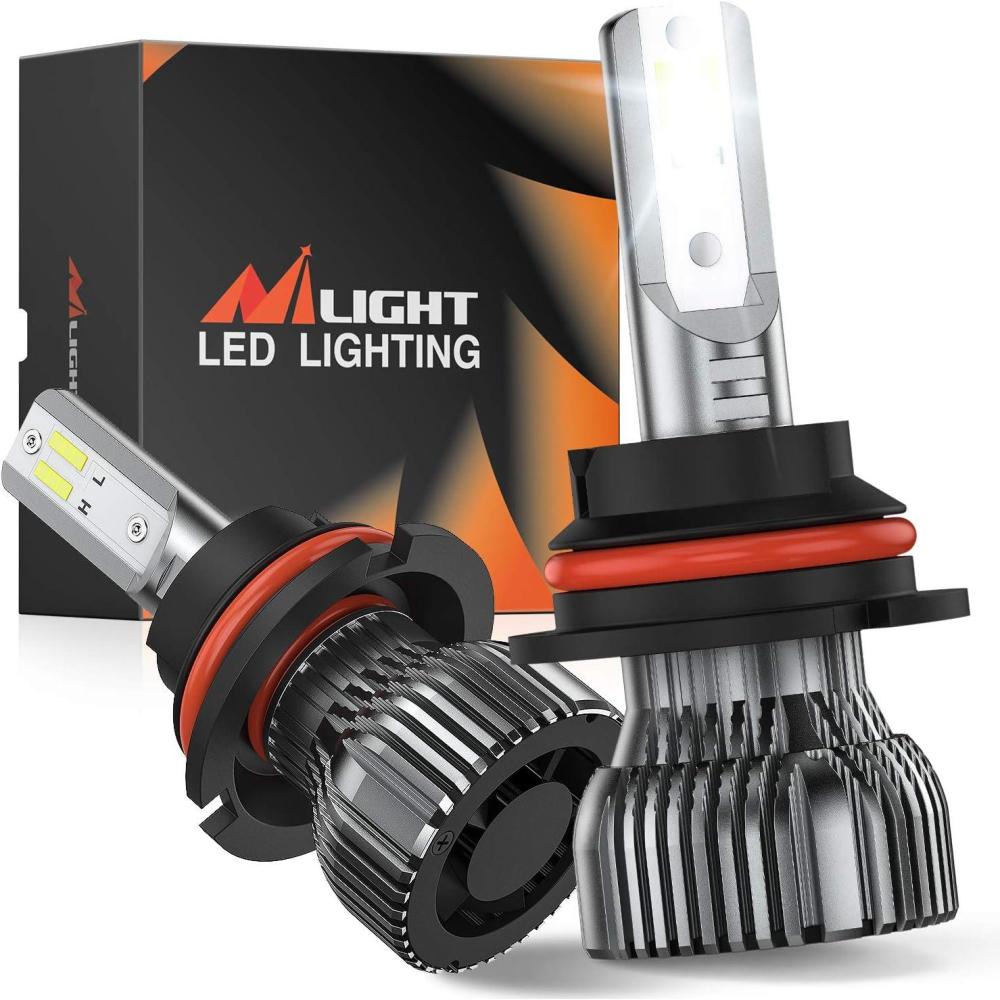 imageNilight 9004HB1 Bulbs 350 Brighter Super Bright High and Low Dual Beams Headlight Conversion Kit 6000K Cool White Compact Size Pack of 29004HB1