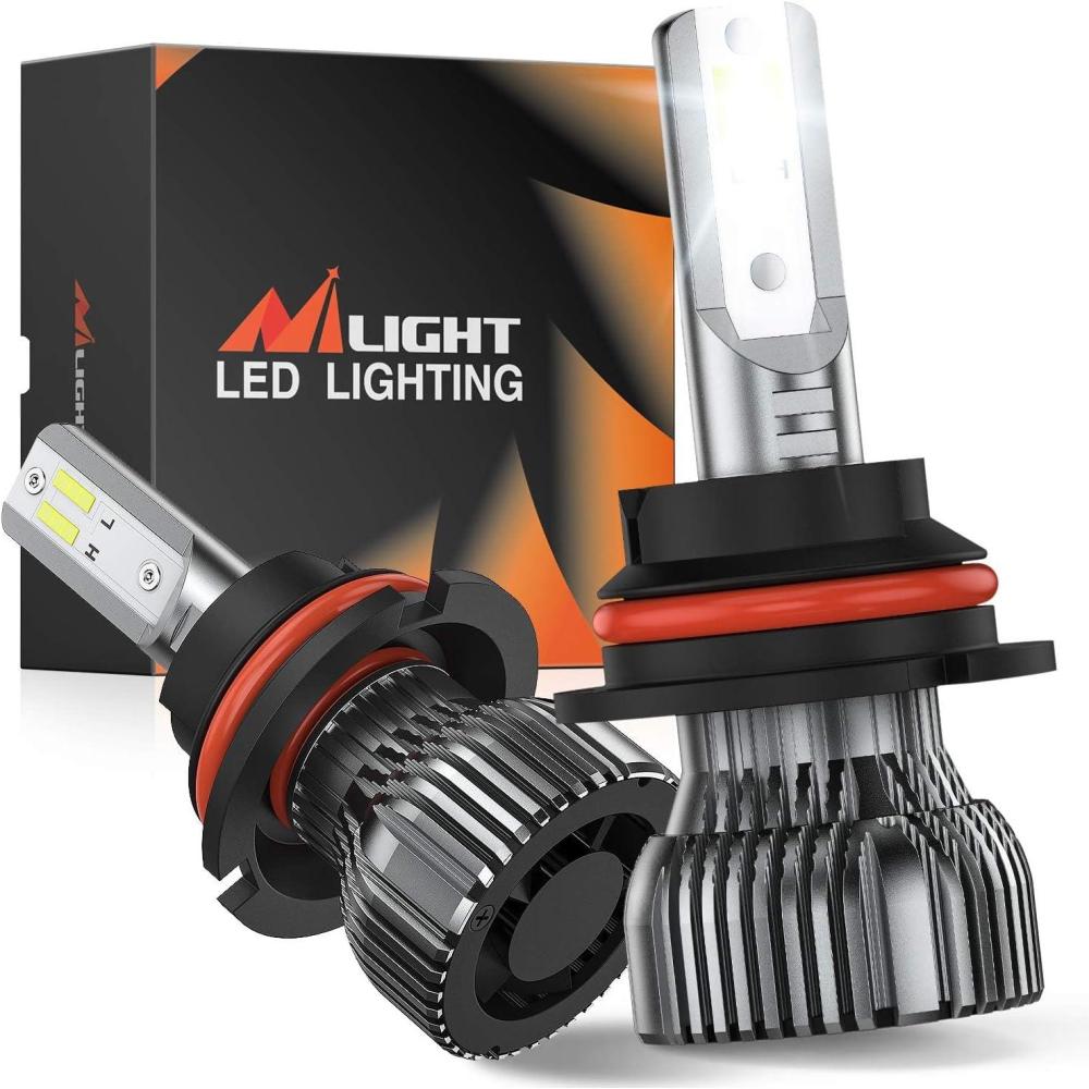 imageNilight 9004HB1 Bulbs 350 Brighter Super Bright High and Low Dual Beams Headlight Conversion Kit 6000K Cool White Compact Size Pack of 29007HB5