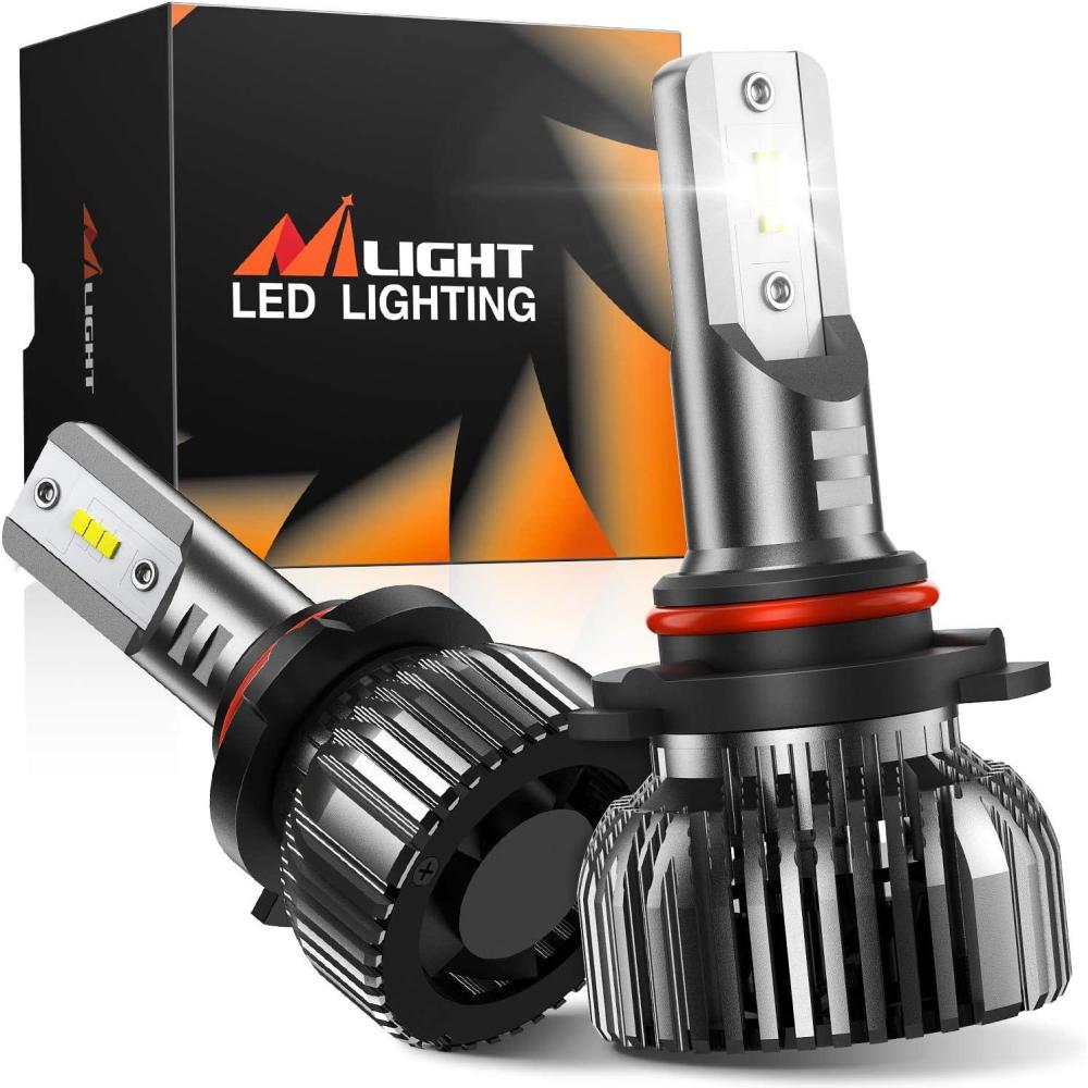 imageNilight 9005HB3 LED Bulbs 350 Brighter Halogen and Fog Lights Replacement 10000lm LED Bulbs Compact Size 6000K Cool White Pack of 2White