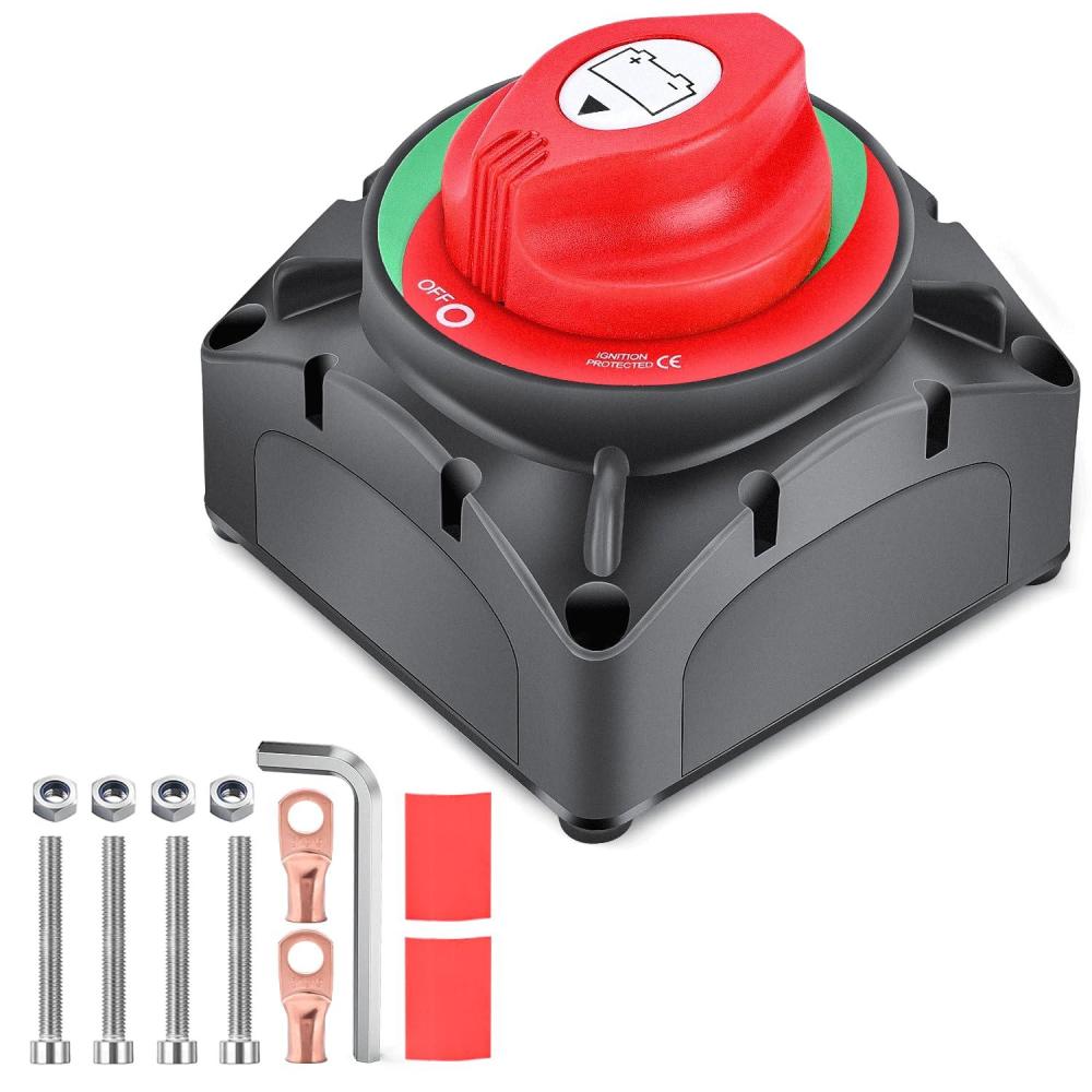 imageNilight Battery Disconnect Switch 50A Master Disconnect Isolator 12V48V On Off Power Cutoff Switch Waterproof Heavy Duty for Marine Boat Car RV ATV UTV Yacht 2 Years WarrantyOnOff Switch 600A
