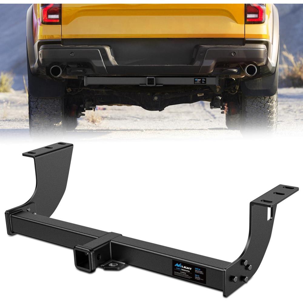 imageNilight Class 3 Trailer Hitch 2 Inch Receiver Compatible with Select Ford Ranger 2015 2016 2017 2018 2019 2020 2021 2022 Black Powder Coated