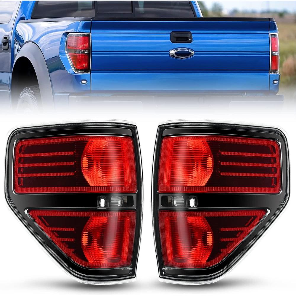 imageNilight Headlights Assembly for Ford F150 F150 2009 2010 2011 2012 2013 2014Led DRL HeadlampBlack HousingBlackPair of Driver and Passenger Side