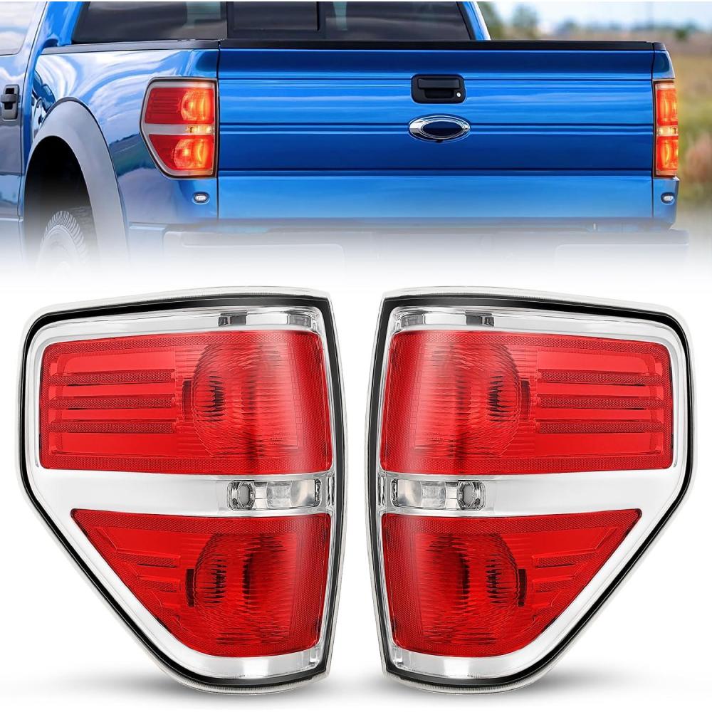 imageNilight Headlights Assembly for Ford F150 F150 2009 2010 2011 2012 2013 2014Led DRL HeadlampBlack HousingChromePair of Driver and Passenger Side