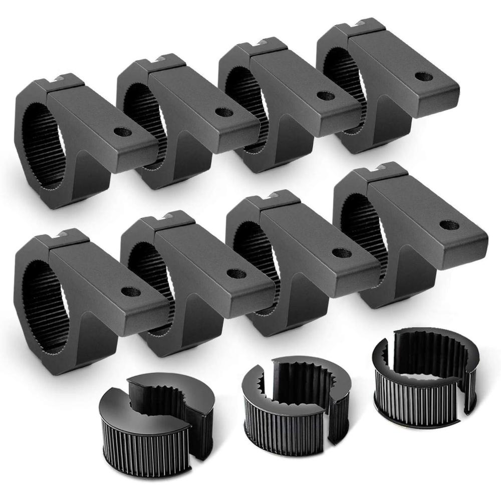 imageNilight Horizontal Bar Clamp Mounting Bracket Kit for OffRoad LED Light Bar on Roof Rack Roll Cage Holder2 Years Warranty 90021H 8CountPack of 1 Black8CountPack of 1