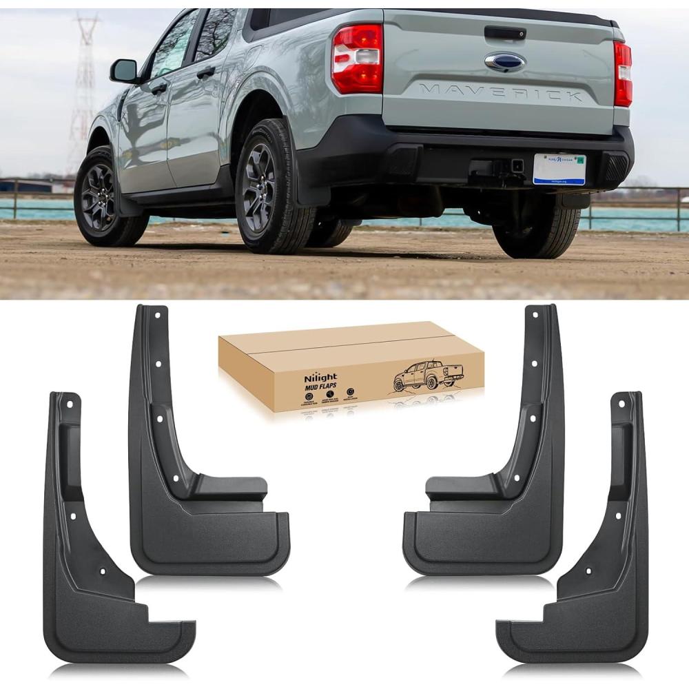 imageNilight Mud Flaps for Ford Maverick 2022 2023 2024 2025 No Drilling Precision Fit Exterior Accessories HeavyDuty Splash Guards Protection Front ampamp Rear Set