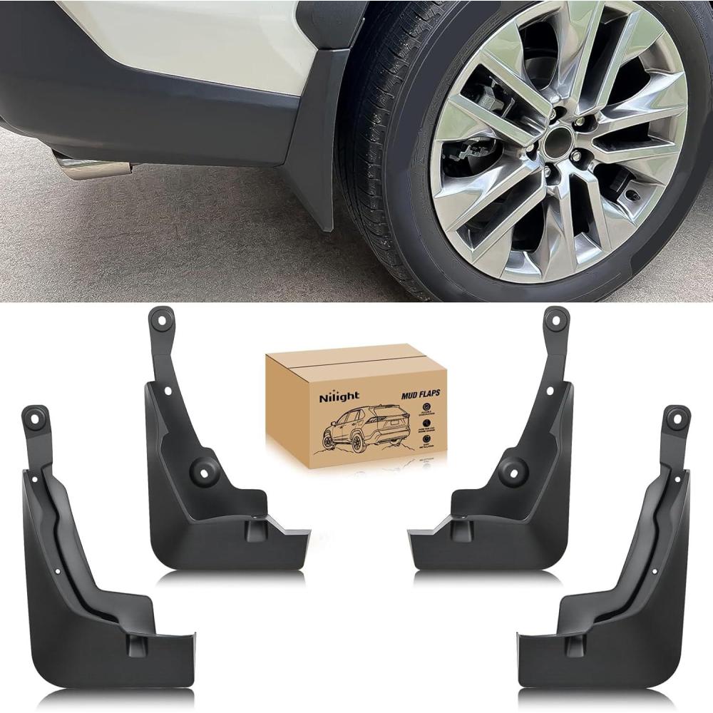 imageNilight Mud Flaps for Toyota RAV4 2019 2020 2021 2022 2023 2024 2025 Easy Installation Precision Fit Exterior Accessories HeavyDuty Splash Guards Protection Front ampamp Rear Set