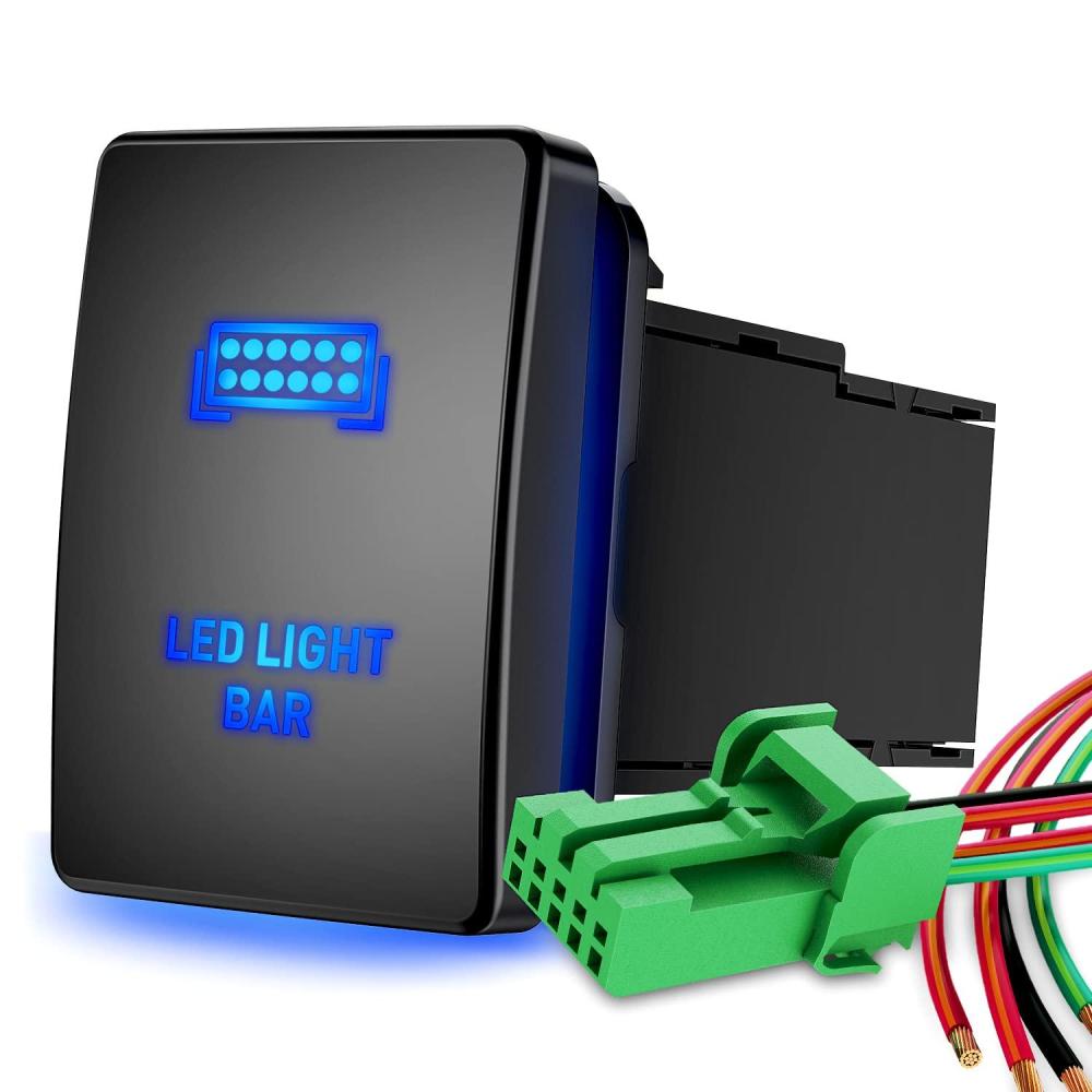 imageNilight Rocker Switch Style USB Outlet Socket LED Voltmeter 12V PD Type C and QC 3 Outlets Car Using 128quot x 087quot Replacement with Inline Fuse for Sequoia Highlander Tacoma Tundra 4Runner RAVRAUX LIGHTS